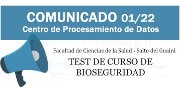 Comunicado 1/22 CPD: Curso de Bioseguridad